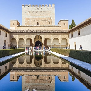 The Court of the Myrtles at the Alhambra Palace in Spain