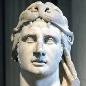 Alexander the Great (356-323 BC) Alexander III of Macedon. Portrait bust showing