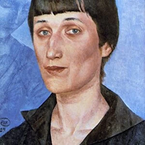 Anna Akhmatova (born Anna Adreevna Gorenko - 1889-1966), Russian poet. Head-and-shoulders
