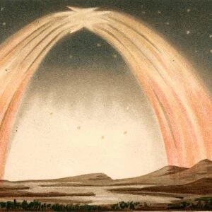 Aurora Borealis or Northern Lights observed from Guildford, Surrey, England, 14 October 1870