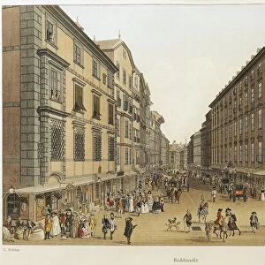 Austria, Vienna, The Kohlmarkt, color print