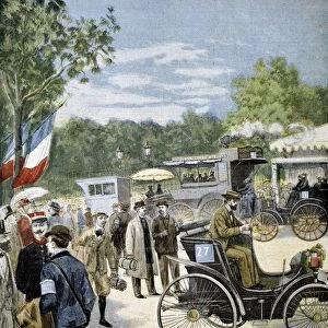 Automobile reliability race between Paris and Rouen, sponsored by Le Petit Journal