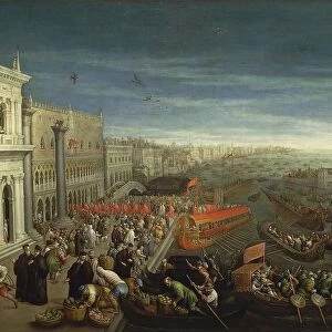 The banks of the Schiavoni in Venice, by Leandro Bassano