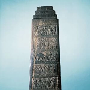 Black obelisk of Shalmaneser III depicting scenes of submission to the King, from Nimrud