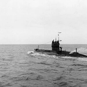 Black sea fleet, a submarine on the black sea during world war 2