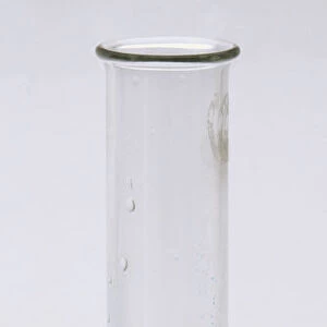 Blue cobalt chloride ion solution in a test tube