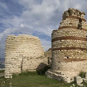 Bulgaria, Nesebar, ruins of city walls