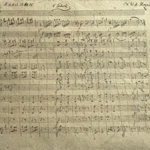 Czech Republic, Prague, Symphony No. 38 in D major called Prague symphony by Wolfgang Amadeus Mozart (1756-1791), Autograph score