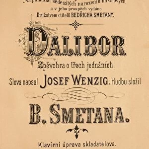 Czechoslovakia, Prague, Bedrich Smetana (1824-1884), Dalibor, title page