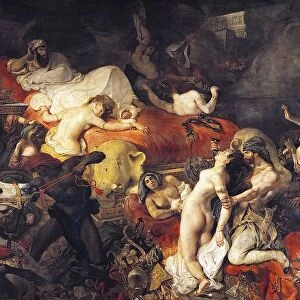 Death of Sardanapolis by Eugene Delacroix, (1798-1863) French Artist. The painting