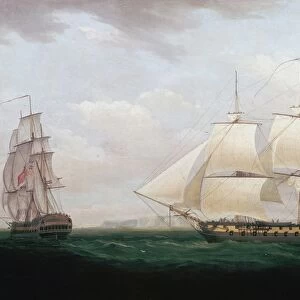 Two East Indiamen off a Coast. At this time the East India Company still governed India