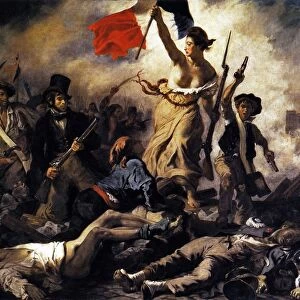 Eugene Delacroix (1798-1863) French Romantic painter. Liberty Leading the People (1830)