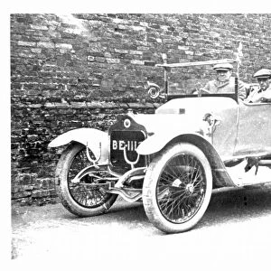 Family outing in tourer, possibly an Bianchini, c1920