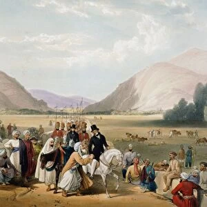 First Anglo-Afghan War 1838-42: Dost Mohammed Khan surrendering to William MacNaghten