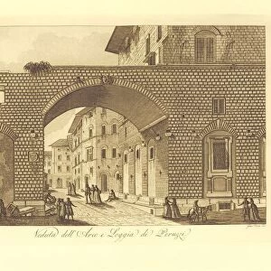 Florence, Peruzzi Arch, by Giuseppe Pera from drawing by Antonio Terreni, 1801, aquatint