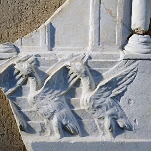 Frieze representing Capitol sacred geese that warned Romans of arrival of Gauls, Temple of Juno, from Rome