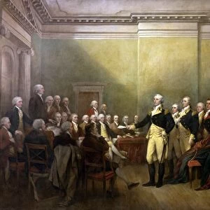 General George Washington Resigning his Commission : On 23 December 1793 he resigned