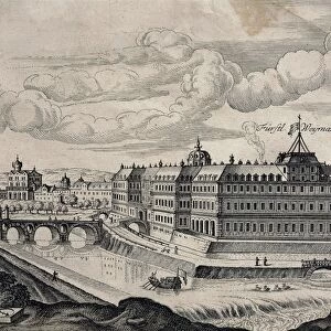 Germany, Weimar, View of the Prince-Electors Palace, 1650