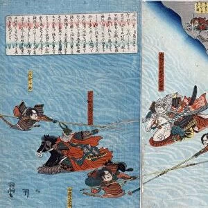 The great battle at Kawanakajima in Shinshu, probably from the 4th battle in 1561