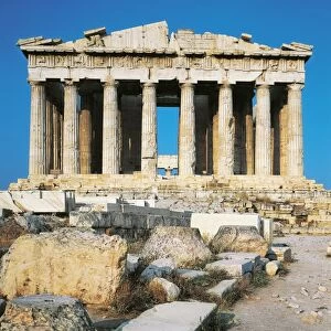 Greece, Attica, Acropolis of Athens, Parthenon, Western front