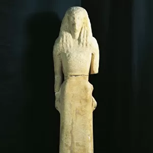 Greek civilization, 7th century b. c. statue of Artemis or Kore Micandre, from Artemision of Delos