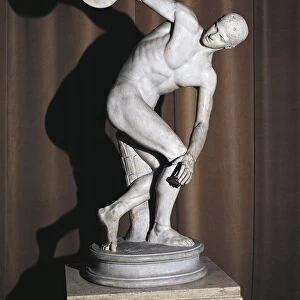 Greek civilization. The Discus Thrower of Myron. Roman copy known as the Lancellotti Discus Thrower