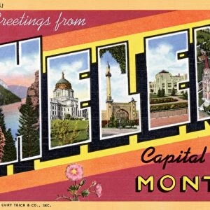 Greeting Card from Helena, Montana. ca. 1941, Helena, Montana, USA, Greeting Card from Helena, Montana