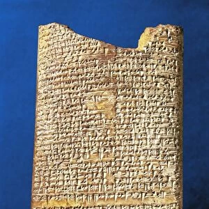 Iraq, Nineveh, Tablet describing the myth of the struggle between Marduk and Tiamat