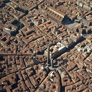 Italy, Emilia Romagna Region, Bolognia, Aerial view of city
