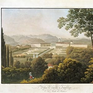 Italy, Inverigo, Villa Crivelli, from Viaggio Pittorico Nei Monti della Brianza (Pictorial journey in mountains of Brianza), 1823
