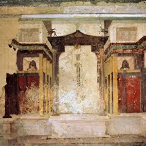 Italy, Latium Region, Rome, Palatine Hill, House of Augustus, Fresco from chamber known as Masks Room