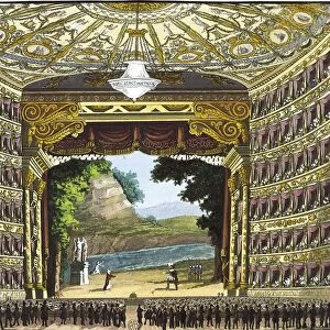 Italy, Milan, Opera performance at Teatro alla Scala, 19th century