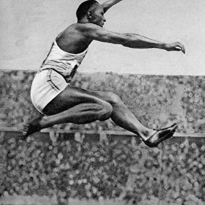 Jesse Owens (1913 - 1980) American track and field athlete. He participated in the