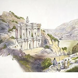 Jordan, Petra, Reconstruction of El-Deir, illustration