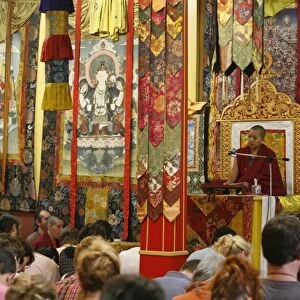 Khandro Rinpochate teaching at Vajradhara-Ling temple