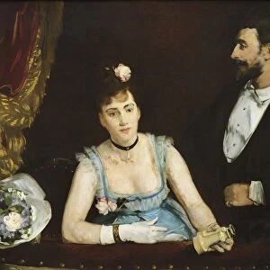 Loge at atre des Italiens by Eva Gonzales, oil on canvas, 1874