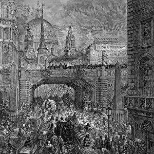 Ludgate Hill : From Gustave Dore and Blanchard Jerrold London: A Pilgrimage London 1872