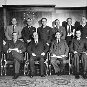 National party, Government of South Africa. Prime Minister Magnus Malan seated centre