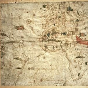 Navigation map by Visconte Maggiolo, 1504