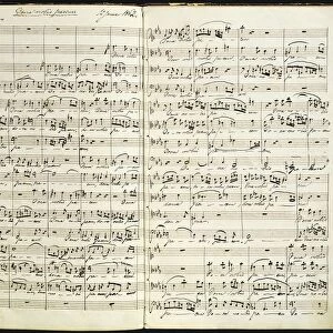 Norway, Bergen, Autograph score of first work of Edvard Hagerup Grieg