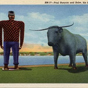 Paul Bunyan and Babe, his Blue Ox, Bemidji, Minnesota