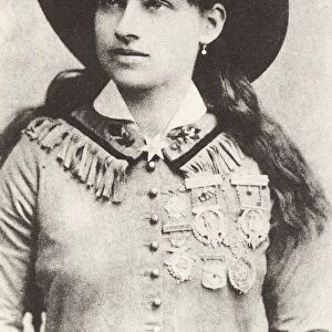 Phoebe Ann Mosey (1860-1926) known as Annie Oakley, Little Sure Shot, American sharpshooter