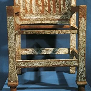 Phoenician civilization, ivory and wood throne from prince tomb at Salamis, Cyprus