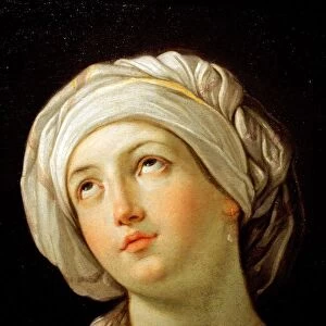 Portrait of woman, by Guido Reni, 1638 - 1639, detail