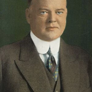 Postcard of President Hoover. ca. 1929, PRESIDENT HERBERT C. HOOVER, Republican, born at West Branch, Iowa, Aug. 10th, 1874. Elected president of United States Nov. 6th, 1928
