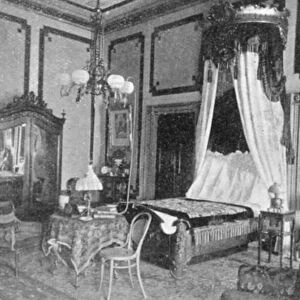 President William McKinleys state bedroom at the White House, Washington, c1901