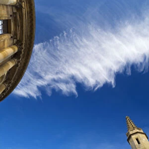 The Radcliffe Camera, Oxford, with dramatic cirrus sky