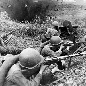 Red army men fighting for a village in the northern caucasus, 1942