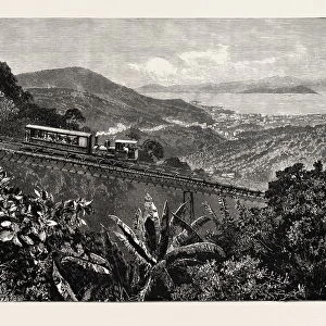 Rio De Janeiro, Railway to the Summit of Corcovado, City and Harbour of Rio in the Distance