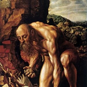 Saint Jerome in the Desert Oil on wood. Jan Sanders van Hemessen (1528-after